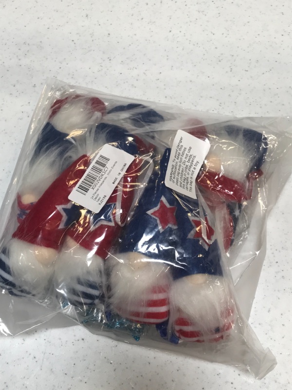 Photo 2 of 24 Pieces Independence Day Hanging Ornaments 4th of July Hanging Star Patriotic Plush Gnome Hanging Ornaments Independence Day Decorations for Veterans Day Party Home Patriotic Events Decor
