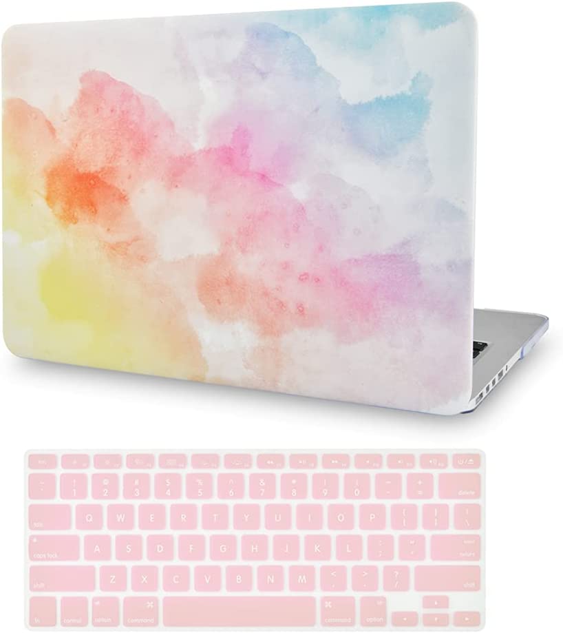 Photo 1 of LASSDOO Compatible with MacBook Air 13 inch Case 2022,2021,2020,2019,2018 Release A2337 M1 A2179 Retina Display + Touch ID Plastic Hard Shell + Keyboard Cover (Dreamy Mist)
