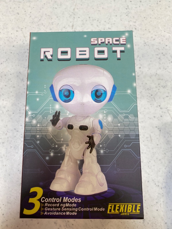 Photo 2 of [2022 New] Smart Robots Toy for Kids, with Talking Recording and Gesture Sensing Mini Robot Travel Toys for Stocking Stuffers Birthday Gift, Present for 3-9 Years Old Kids Boys Girls (Blue)
