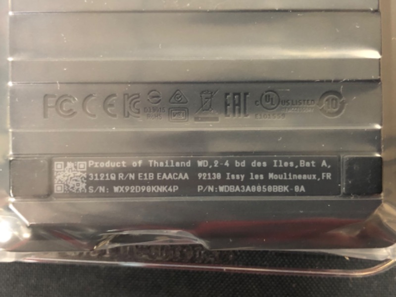 Photo 4 of WD_BLACK 5TB P10 Game Drive - Portable External Hard Drive HDD, Compatible with Playstation, Xbox, PC, & Mac - WDBA3A0050BBK-WESN
