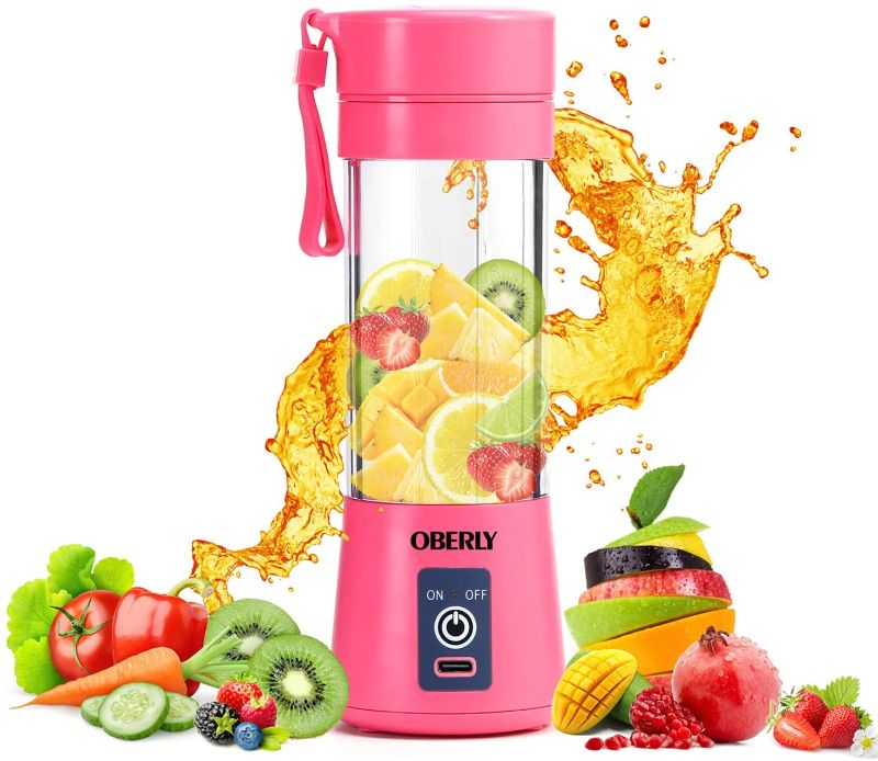 Photo 1 of Portable Blender for Shakes and Smoothies, OBERLY Personal Blender for Protein with USB Rechargeable, 6-Point Stainless Steel Blades, 13oz Travel Cup for Gym, Car, Office, On the Go
