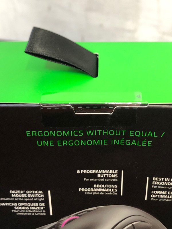 Photo 3 of Razer DeathAdder V2 Gaming Mouse: 20K DPI Optical Sensor - Fastest Gaming Mouse Switch - Chroma RGB Lighting - 8 Programmable Buttons - Rubberized Side Grips - Classic Black
