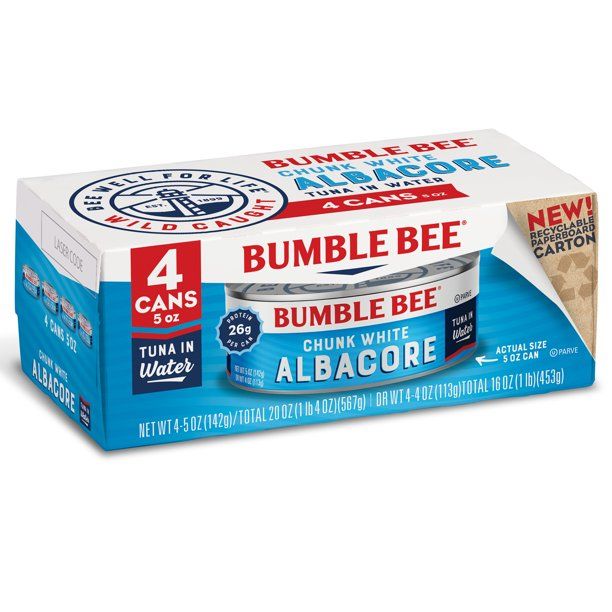 Photo 1 of (Pack of 4) Bumble Bee Chunk White Albacore Tuna in Water, 5 oz cans EXP 03/24/25
Nature's Path Organic Smart Bran Cereal, 10.6 Ounce, Non-GMO, 17g Fiber, 4g Protein EXP 07/26/22

