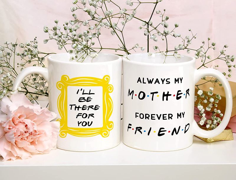 Photo 1 of CIOEY Coffee Mug Gift from Daughter Son-Always My Mother Forever My Friend-Friends Peephole Frame Mug Cute Mother's Day Gift Birthday Christmas Present for Mom Fun Novelty Cup White 11 Oz
