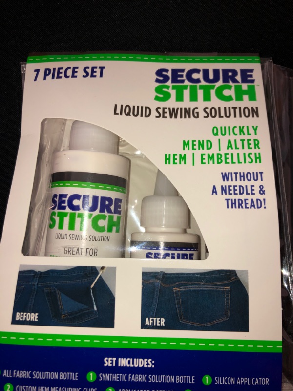 Photo 1 of 7 PIECE SET SECURE STITCH LIQUID SEWING SOLUTION
