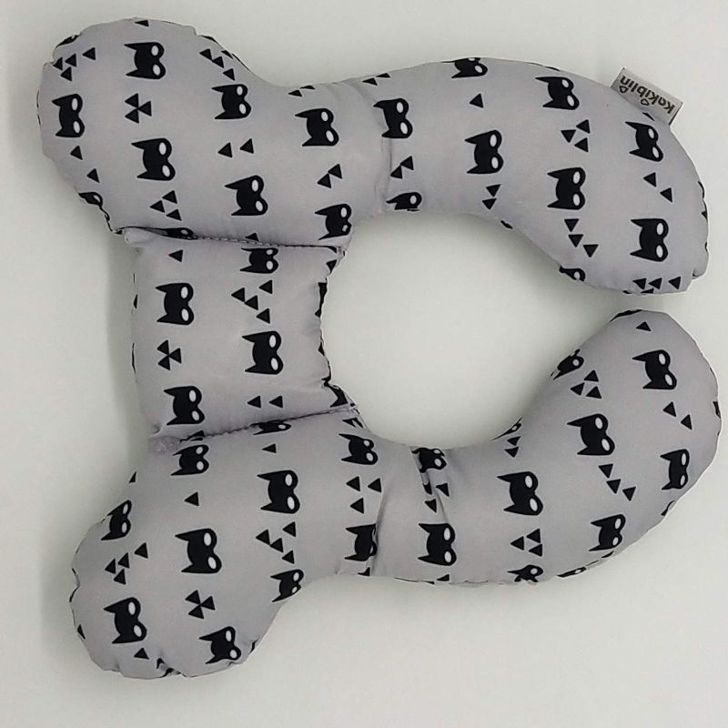 Photo 1 of Baby Travel Pillow, Infant Head and Neck Support Pillow for Car Seat, Pushchair, for 0-1 Years Old Baby (Grey), 2 COUNT 
