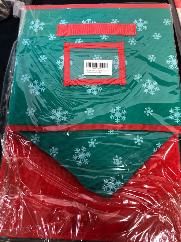 Photo 2 of Christmas Light Storage Box with 3 Cardboard Wraps[1-pack] Xmas Holiday Light Bulbs Storage Containers Christmas Light Storage Organizers (Green)
