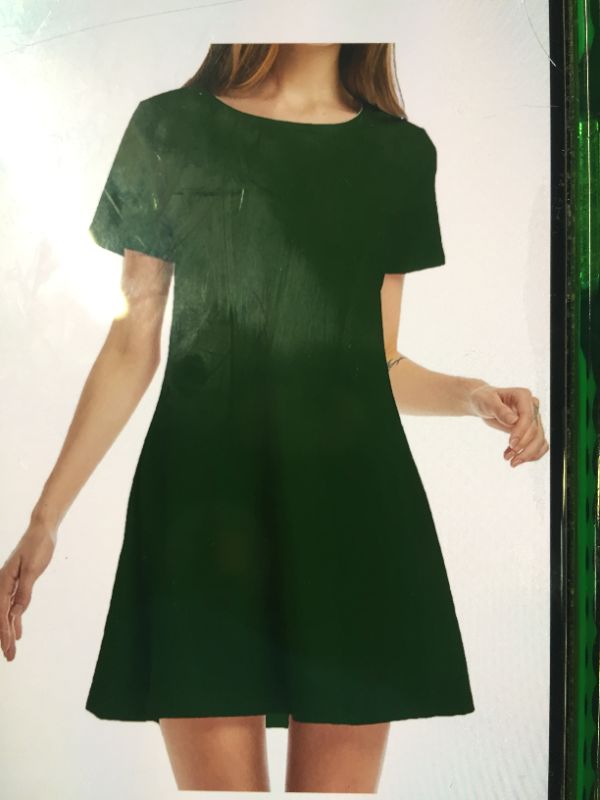Photo 1 of YIKUSO WOMENS SUMMER CASUAL LOOSE T-SHIRT DRESS GREEN SMALL