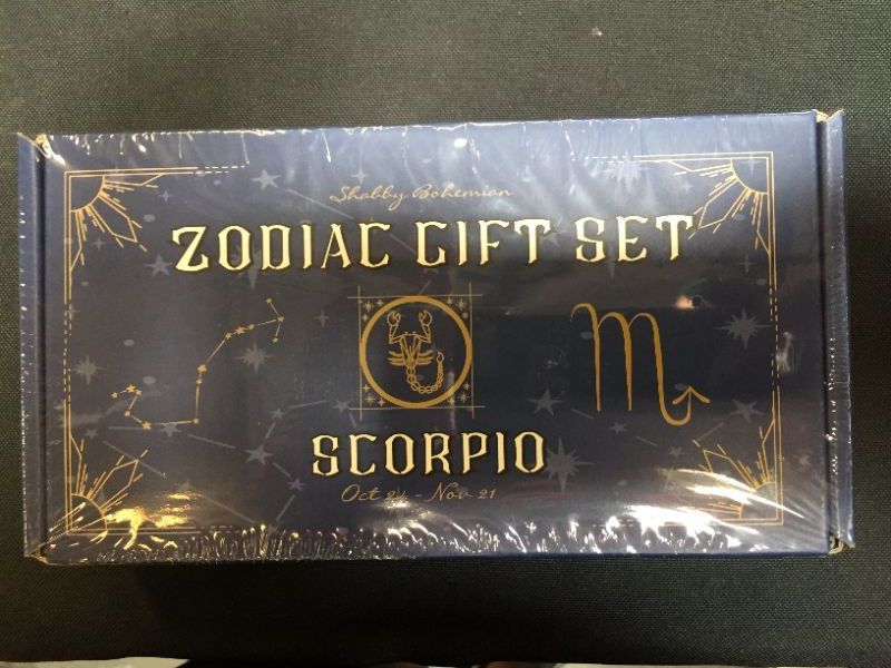 Photo 1 of Zodiac sign crystal gift set healing stones for horoscope and constellation with crystal necklace Scorpio 
