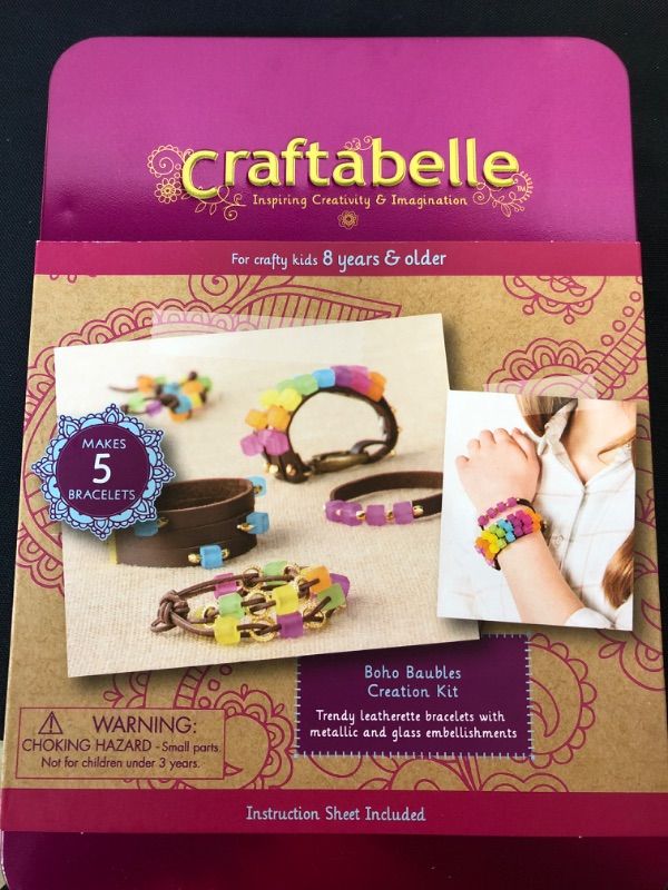 Photo 2 of Craftabelle – Boho Baubles Creation Kit – Bracelet Making Kit – 101pc Jewelry Set with Beads – DIY Jewelry Kits for Kids Aged 8 Years +
