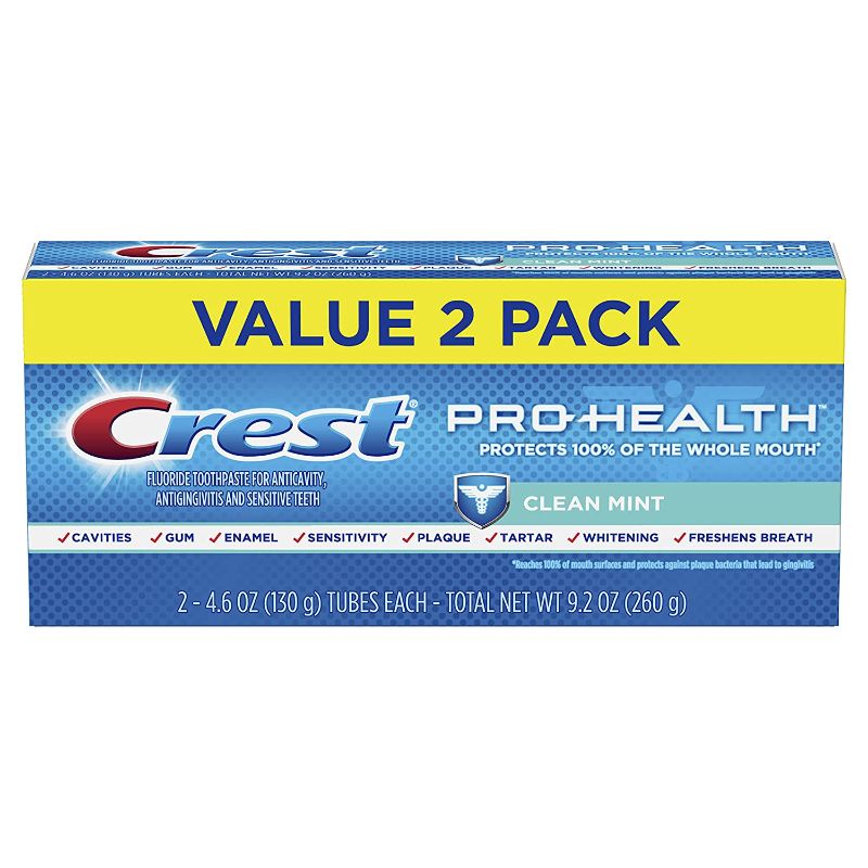 Photo 2 of 2 PC BAG LOT
Crest Pro-Health Clean Mint Toothpaste, 4.6oz, Twin Pack (Packaging May Vary)
Cortizone 10 Maximum Strength Overnight Itch Relief, Lavender Scent, 1% Hydrocortisone Anti-Itch Creme, 1 Ounce

