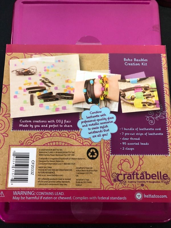 Photo 3 of Craftabelle – Boho Baubles Creation Kit – Bracelet Making Kit – 101pc Jewelry Set with Beads – DIY Jewelry Kits for Kids Aged 8 Years +
