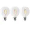 Photo 1 of 60-Watt Equivalent G25 Dimmable Filament ENERGY STAR Clear Glass LED Light Bulb, Daylight (3-Pack)
