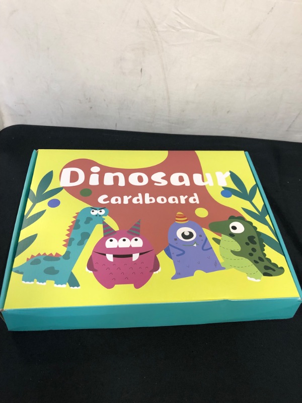Photo 3 of AmazeFan Kids Dinosaur Cardboard Wearable 3D Carton Graffiti Paper Toy Costume Playhouse for Kid DIY Handmade Two Packs