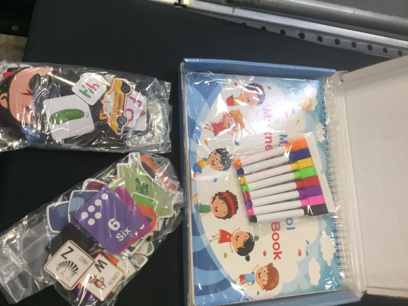 Photo 1 of Esjay Busy Book for Toddlers, Magnetic Preschool Learning Activities, Montessori Toys Educational, Autism Sensory Toys with 8 Colored Markers