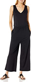 Photo 1 of Daily Ritual Women's Pima Cotton and Modal Interlock Sleeveless Wide-Leg Jumpsuit m