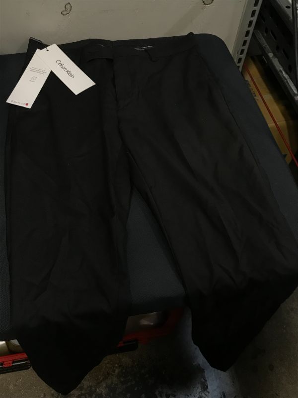 Photo 3 of Calvin Klein Men's Slim Fit Dress Pant --  BLACK 30W X 30L
