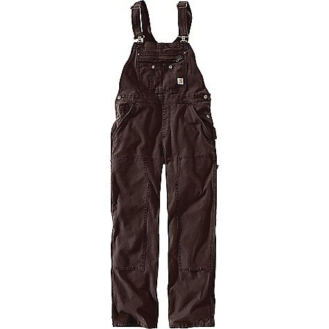 Photo 1 of Carhartt Women Medium Dark Brown Cotton/Spandex Crawford Double Front Unlined Bib Overalls ---- MEDIUM 8/10
