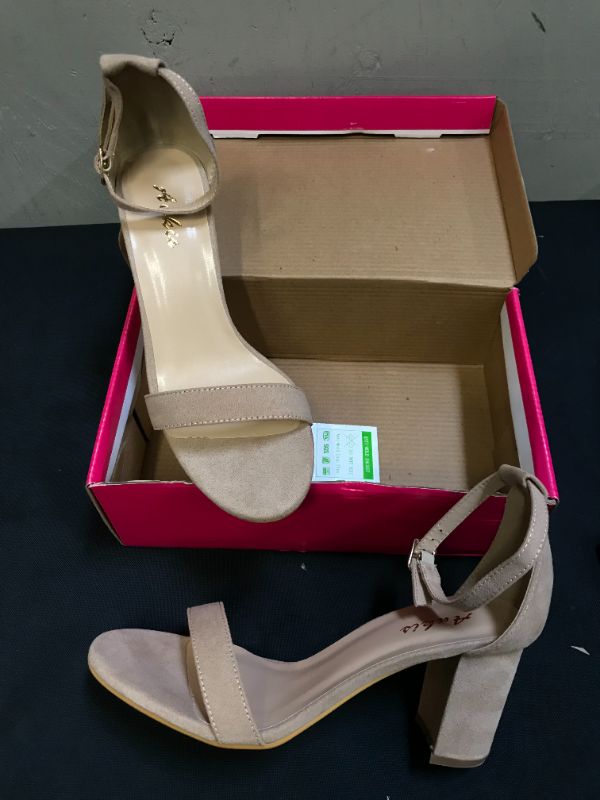 Photo 3 of ANKIS WOMENS HEEL BEIGE SUADE --- SIZE 7.5