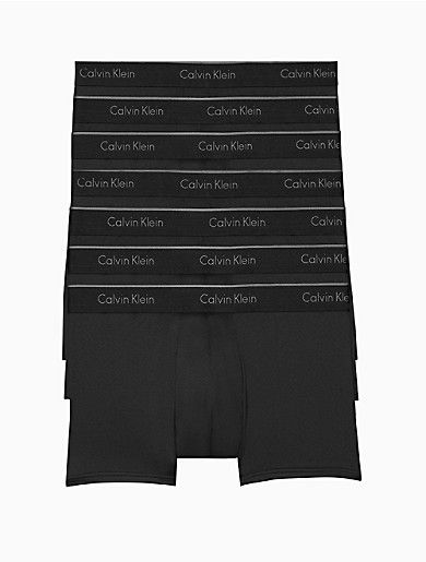 Photo 1 of Calvin Klein Men's Micro Stretch 7-Pack Trunk - Black - L
