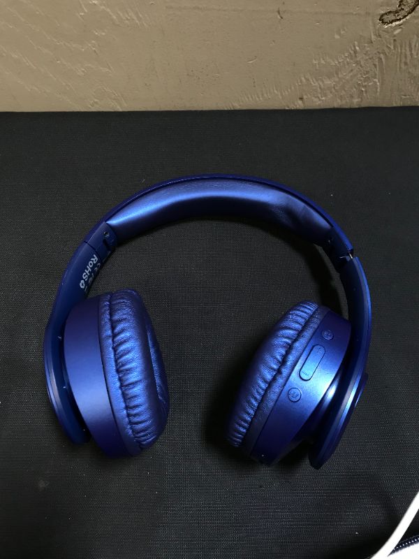 Photo 3 of Bluetooth Headphones Wireless,TUINYO Over Ear Stereo Wireless Headset 40H Playtime with deep bass, Soft Memory-Protein Earmuffs, Built-in Mic Wired Mode PC/Cell Phones/TV-Dark Blue
