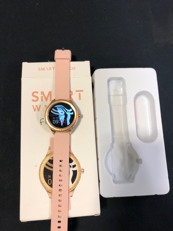 Photo 3 of Smart Watch (Make/Receive Call), 1.09" Touch Screen Smart Watches for Women Compatible with Android iOS Phones, IP67 Waterproof Fitness Tracker with Heart Rate Blood Oxygen Sleep Monitor (Pink)
