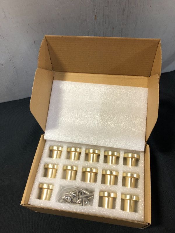 Photo 2 of 25-Pack Brushed Brass Cabinet knob,1-5/16-Inch Diameter,Round Gold Dresser Drawer Pulls Handles, Modern Kitchen Hardware, Brushed Brass Finish (25, Brushed Brass)
