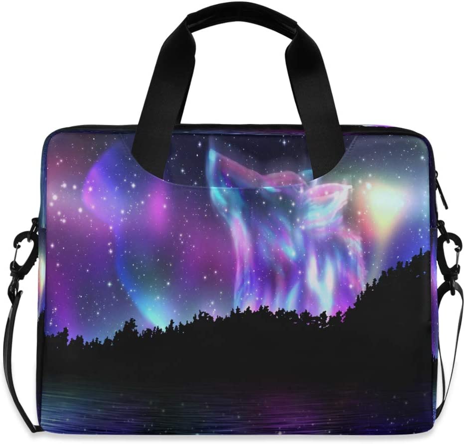 Photo 1 of AUUXVA Laptop Bag Case 13 14 15.6 inch Galaxy Wolf Laptop Messenger Bag
