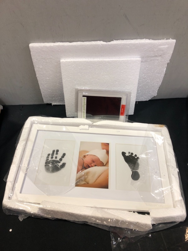 Photo 2 of Green Pollywog | Baby Handprint and Footprint Kit | Elegant White Picture Frame | Non-Toxic | Inkless Footprint | Baby Footprint Frame | Newborn Footprint Kit | Baby Ink Pad | Dog Paw Prints
NO ORIGINAL PACKAGING 