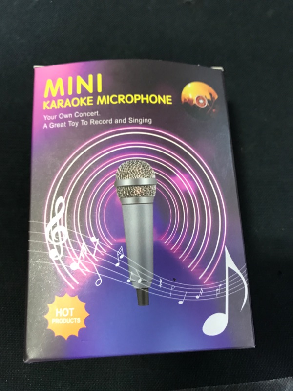 Photo 2 of [2PCS] Mini Karaoke Microphone, Wootrip Mini Voice Recording Microphone Portable Karaoke Mic for Singing, Recording, Voice Recording(Black/Gold)
