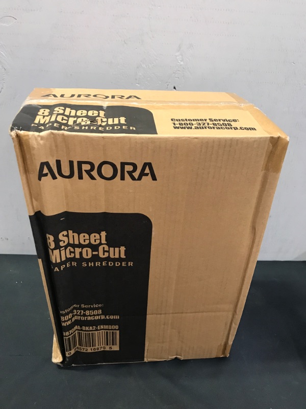 Photo 2 of Aurora High Security 8-Sheet Micro-Cut Paper Shredder
**FACTORY SEALED**