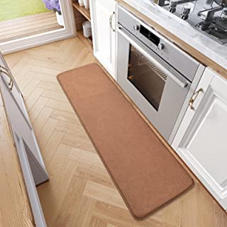 Photo 1 of Color G Kitchen Runner Rug, Kitchen Rugs and Mats Non Skid Washable, Kitchen Floor Mat, Easy to Clean Kitchen Sink Mats Comfort Standing Mat for Kitchen, Floor, Office, Sink, Laundry, 17"x39", Brown
