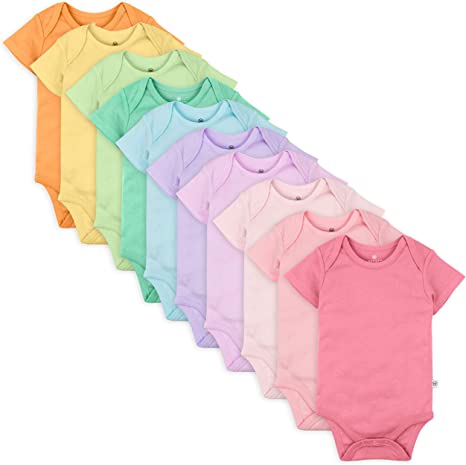 Photo 1 of HonestBaby Baby 10-Pack Organic Cotton Short Sleeve Bodysuits ( 9 0-3 MONTHS, 6 3-6 MONTHS)
