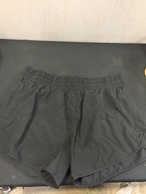 Photo 1 of BALEAF Women's 4" Running Athletic Shorts with Liner Zipper Pockets for Workout Gym Sports LG