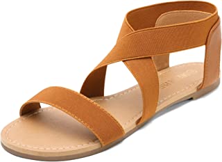 Photo 1 of DREAM PAIRS Women's Elastic Ankle Strap Flat Sandals
8