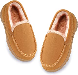 Photo 1 of Fupoia Boys Slippers Girls Slippers Moccasin Memory Foam Kids House Slipeprs Nonslip Indoor Outdoor Slippers for Boys
SIZE 2