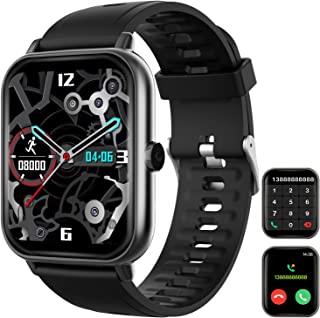 Photo 1 of Smart Watch with Call/Text (Call Receive/Dial) Smart Watch for Women Men,Fitness Tracker Watches Heart Rate Monitor,Blood Pressure,Body Temperature Sleep Monitor for Samsung Android iPhone(Black)
