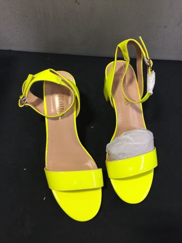 Photo 1 of DREAM PAIRS Women's Open Toe Ankle Strap Low Block Chunky Heels Sandals Party Dress Pumps Shoes 8W