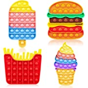 Photo 1 of Abesee 4 Pack Pop Fidget Toys, Its Poppers Bubble with Pop Sound Sensory Fidget Toy, Hamburger Chips Ice Cream Popsicle for Kids and Adults Stress Relief, ADHD Autism Silicone Pressure Relieving Toys
