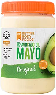 Photo 1 of BetterBody Foods Avocado Oil Mayonnaise, Non-GMO Mayo Spread Made with Cage-Free Eggs, Paleo (28 Ounces)
BEST BY AUG 01 2022