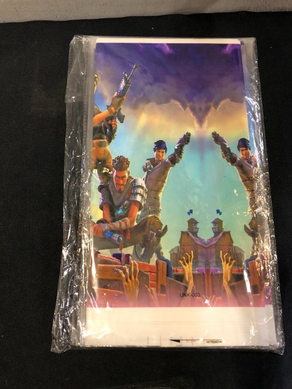 Photo 2 of 4 PACK BATTLE ROYALE PLASTIC TABLECLOTH 86IN X 51IN 