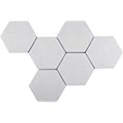 Photo 1 of Afumazi 6Pcs Felt Board Tiles, Hexagon Bulletin Board, Self Adhesive Pin Board for Wall Decor, Memo Board Notice Board for Classroom,Office ,Home(Cream)
