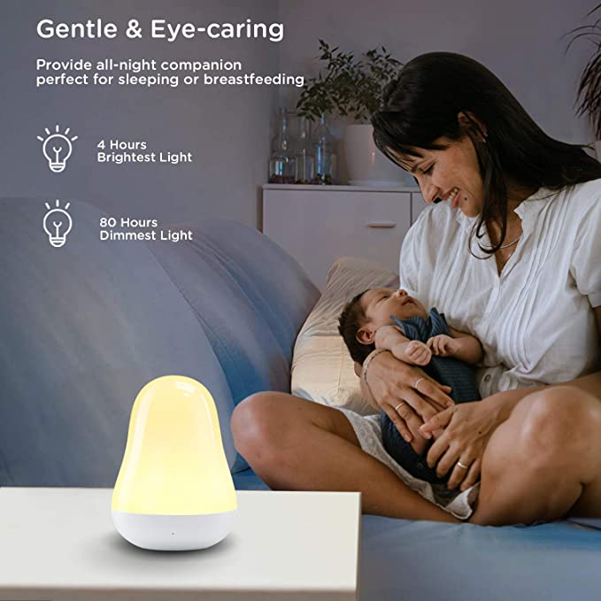 Photo 1 of Luscreal Night Light for Kids, Touch Sensor Night Lamp, Multi-Color Changing Baby Night Light, USB Rechargeable Nightlight for Kids Room Bedroom Baby Boys Girls