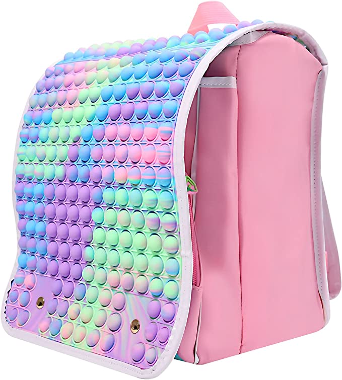 Photo 1 of Anxiety Backpack Rainbow Bubble Pack Silicone Backpack for Kids Adults