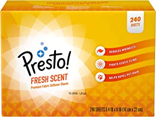 Photo 1 of Amazon Brand - Presto! Fabric Softener Sheets, Fresh Scent, 240 Count
