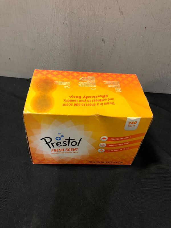 Photo 2 of Amazon Brand - Presto! Fabric Softener Sheets, Fresh Scent, 240 Count
