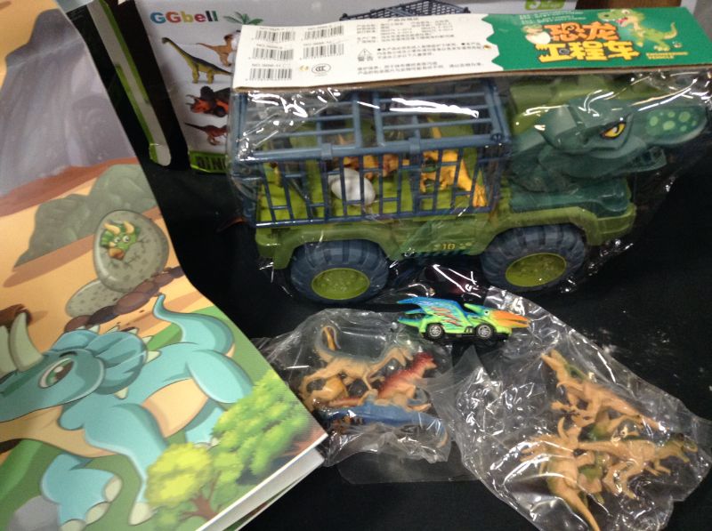 Photo 2 of  Dinosaur Truck Toys for 3-5 Year Old Boys, Large Dinosaur Monster Truck, Dinosaur Transport Truck with Dinosaur Figures, Dinosaur Eggs, Pull Back Dinosaur Car, Play Mat, Birthday Gifts for Boys and Girls girls