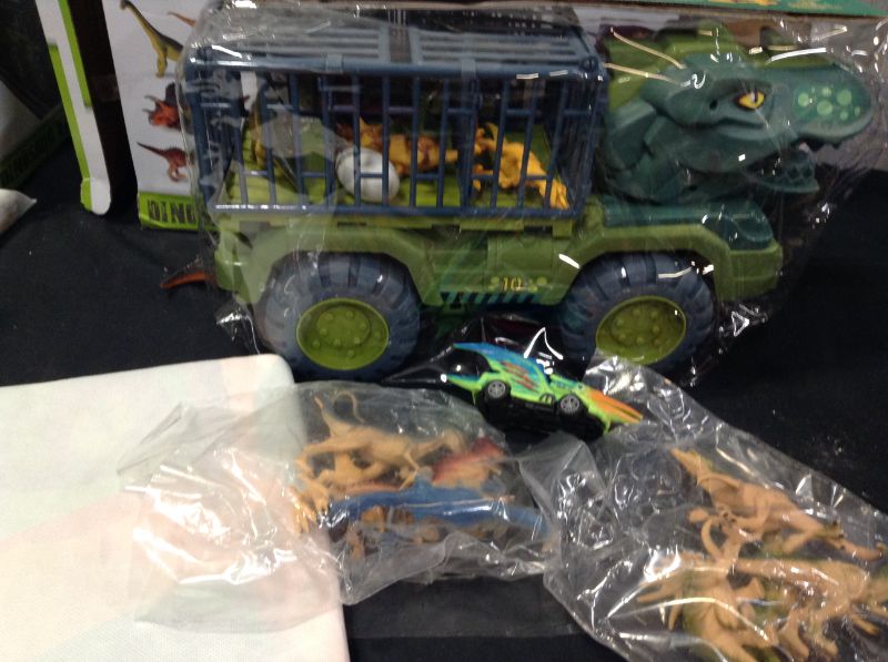 Photo 3 of  Dinosaur Truck Toys for 3-5 Year Old Boys, Large Dinosaur Monster Truck, Dinosaur Transport Truck with Dinosaur Figures, Dinosaur Eggs, Pull Back Dinosaur Car, Play Mat, Birthday Gifts for Boys and Girls girls