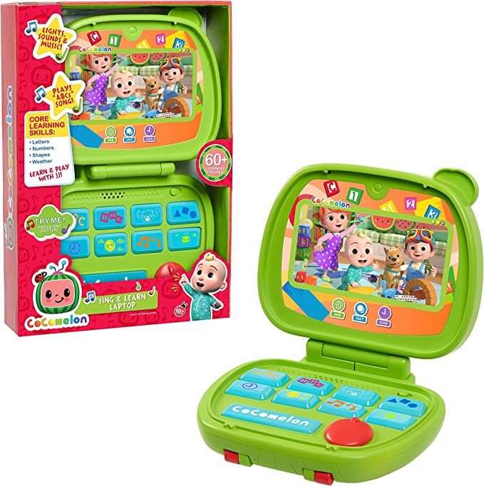 Photo 1 of CoComelon Sing and Learn Laptop Toy for Kids, Lights, Sounds and Music Encourages Letter, Number, Shape and Animal Recognition, by Just Play---factory sealed