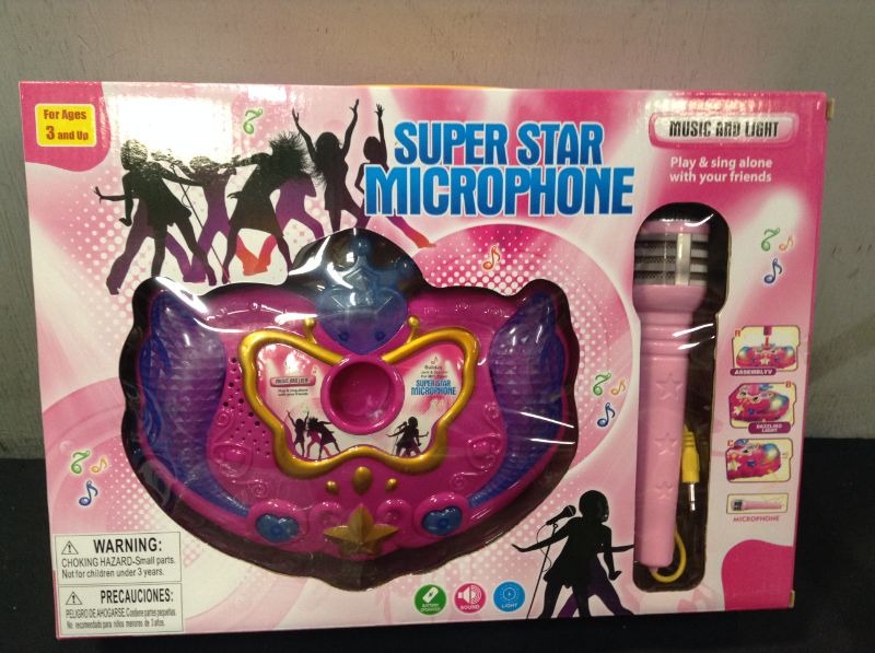 Photo 2 of Dash microphone Superstar karaoke Microphone Play Set w/ lights Built In MP3 Player, Speaker, Adjustable Height---factory sealed